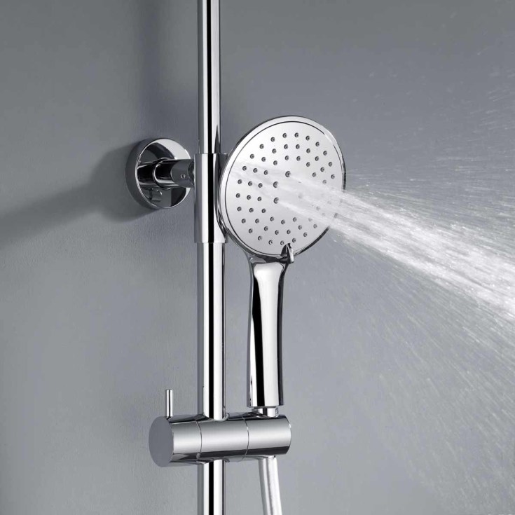 Bathlife Brusa takdusjsett, Ø24 cm, krom