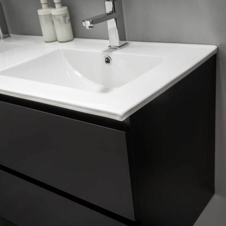 Bathlife Eufori møbelpakke, 120x50 cm, matt svart