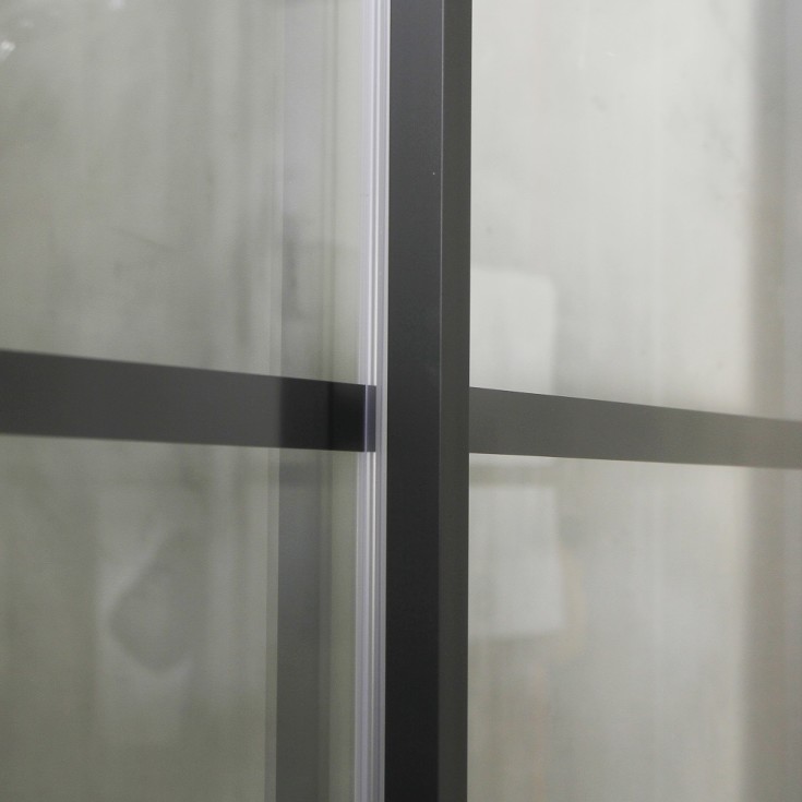 Bathlife Betrakta Dusjkabinett, 90x90 cm, Sort Matt/Klart Glass