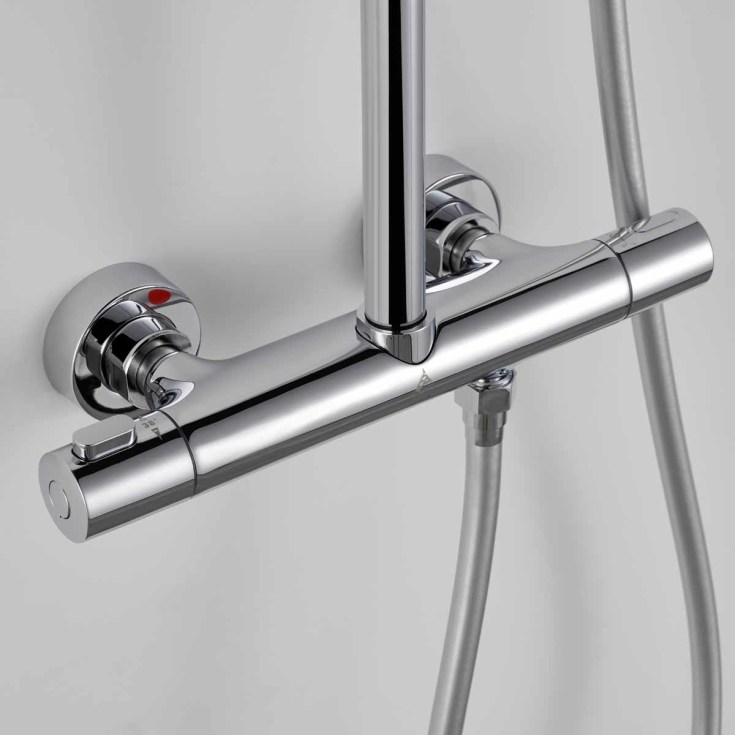 Bathlife Brusa takdusjsett, Ø24 cm, krom
