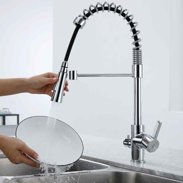 Bathlife Hav kjøkkenarmatur, med avstengning, krom