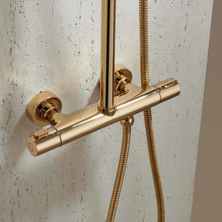 Bathlife Brusa takdusjsett, Ø24 cm, messing