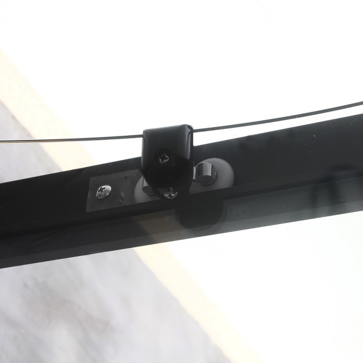 Bathlife Betrakta Dusjkabinett, 90x90 cm, Sort Matt/Klart Glass