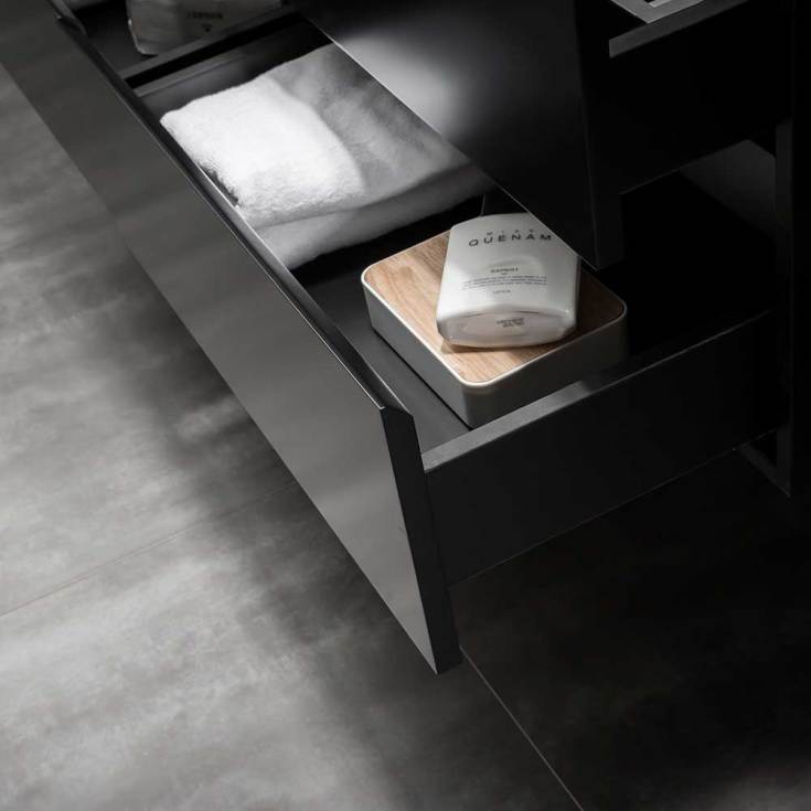 Bathlife Eufori møbelpakke, 120x50 cm, matt svart