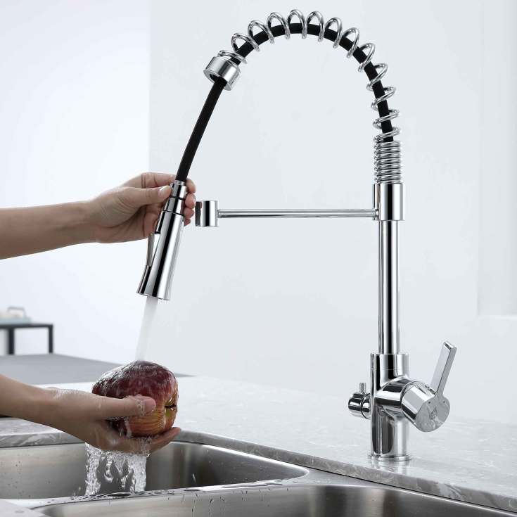 Bathlife Hav kjøkkenarmatur, med avstengning, krom