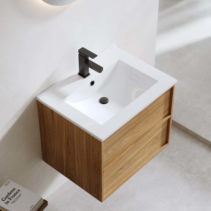 Bathlife Charm møbelpakke, med servant, 61x46,5x52 cm, eik