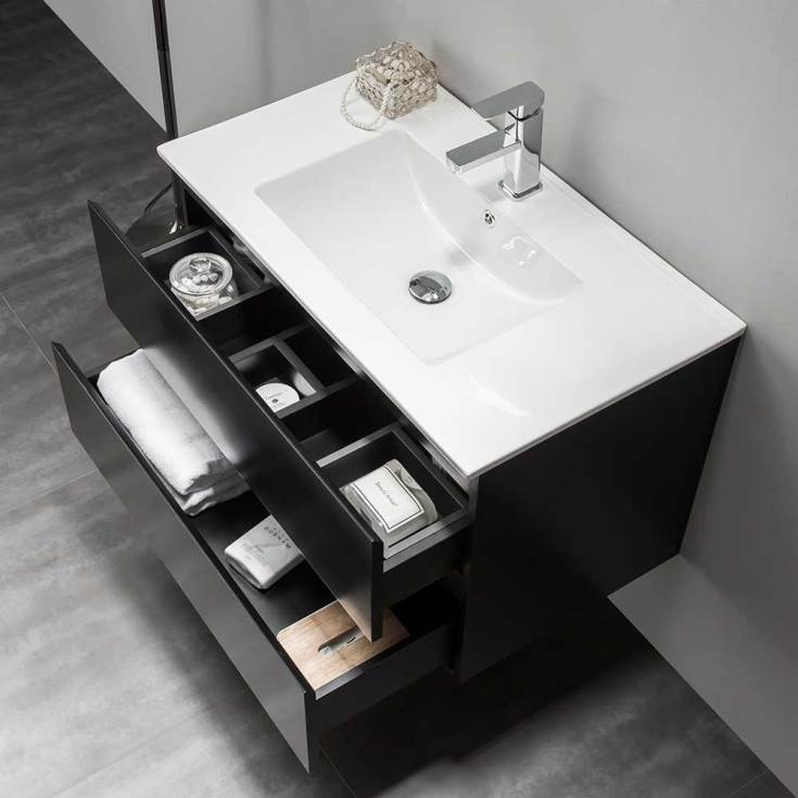 Bathlife Eufori møbelpakke, 80x46 cm, sort