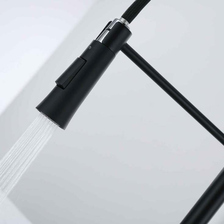 Bathlife Hav kjøkkenarmatur, med avstengning, matt sort