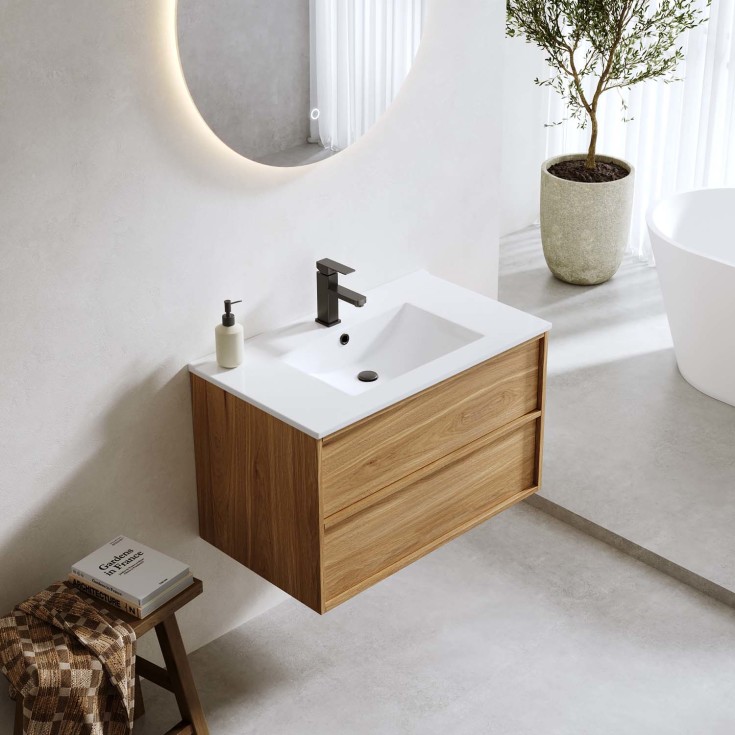 Bathlife Lust Charm møbelpakke, 81x46,5 cm, eik