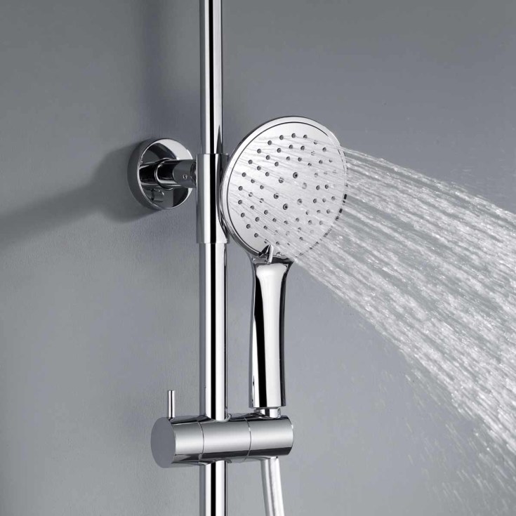 Bathlife Brusa takdusjsett, Ø24 cm, krom