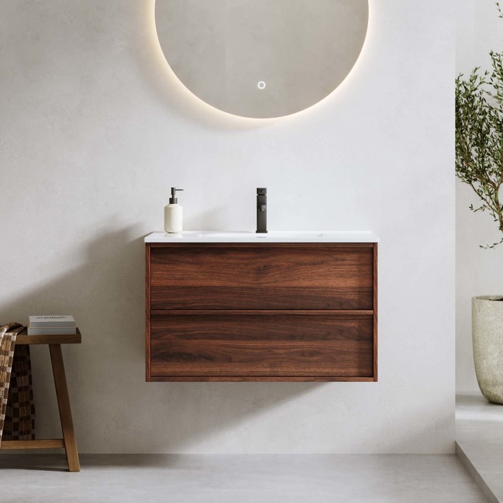 Bathlife Charm servantskap, 81x46 cm, hvit valnøtt