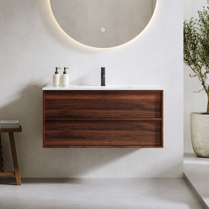 Bathlife Charm servantskap, 101x45 cm, valnøtt