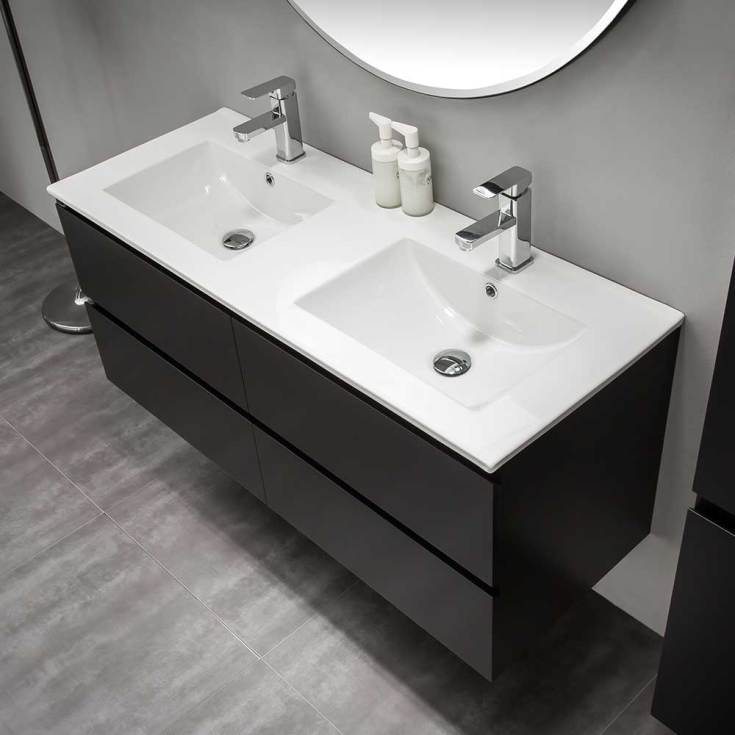 Bathlife Eufori møbelpakke, 120x50 cm, matt svart