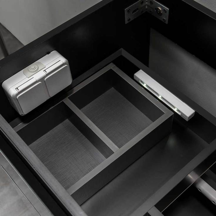 Bathlife Glädje møbelpakke, 120x46 cm, sort