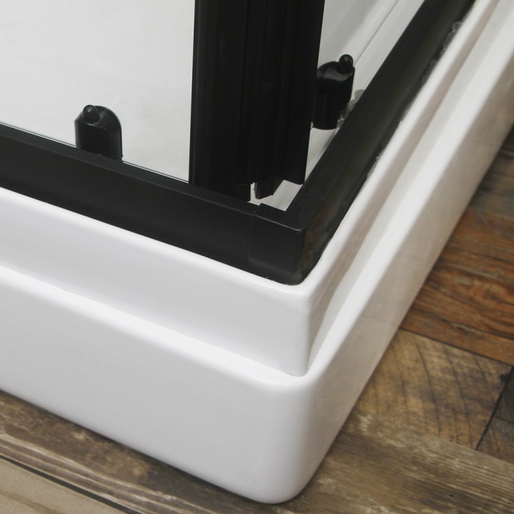 Bathlife Betrakta Dusjkabinett, 90x90 cm, Sort Matt / Klart Glass