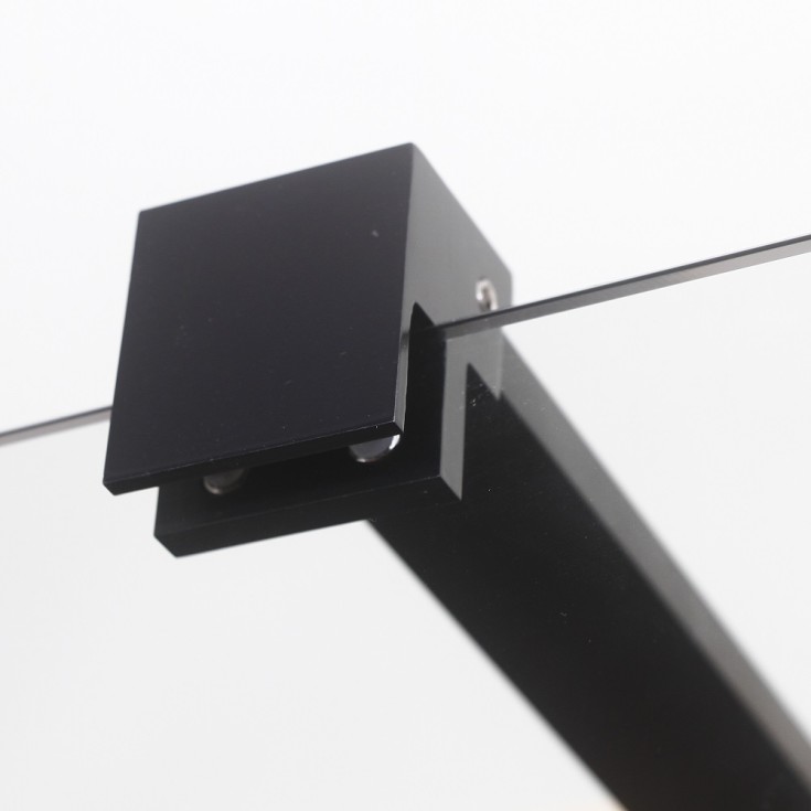 Bathlife Mångsidig dusjvegg, 70 cm, klart glass, sort profil