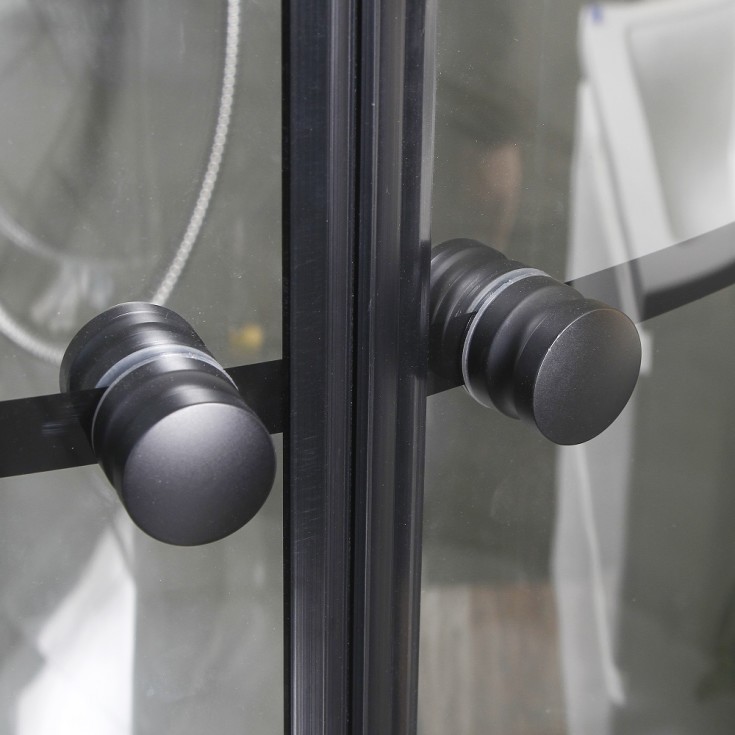 Bathlife Betrakta Dusjkabinett, 90x90 cm, Sort Matt/Klart Glass