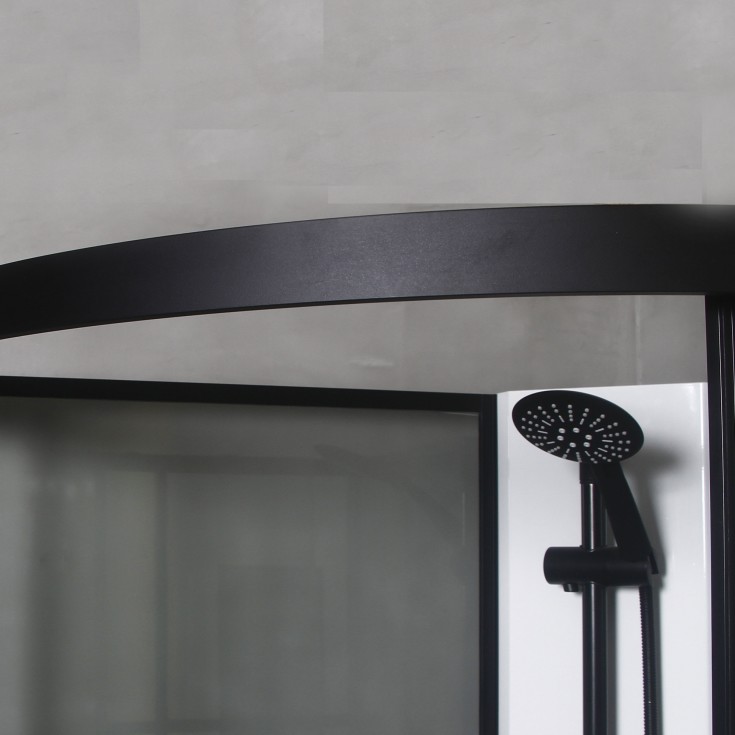 Bathlife Betrakta Dusjkabinett, 90x90 cm, Sort Matt/Klart Glass