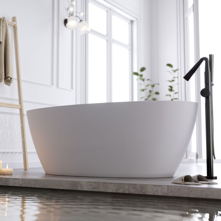 Bathlife Sund badekar, 170x82 cm, hvit