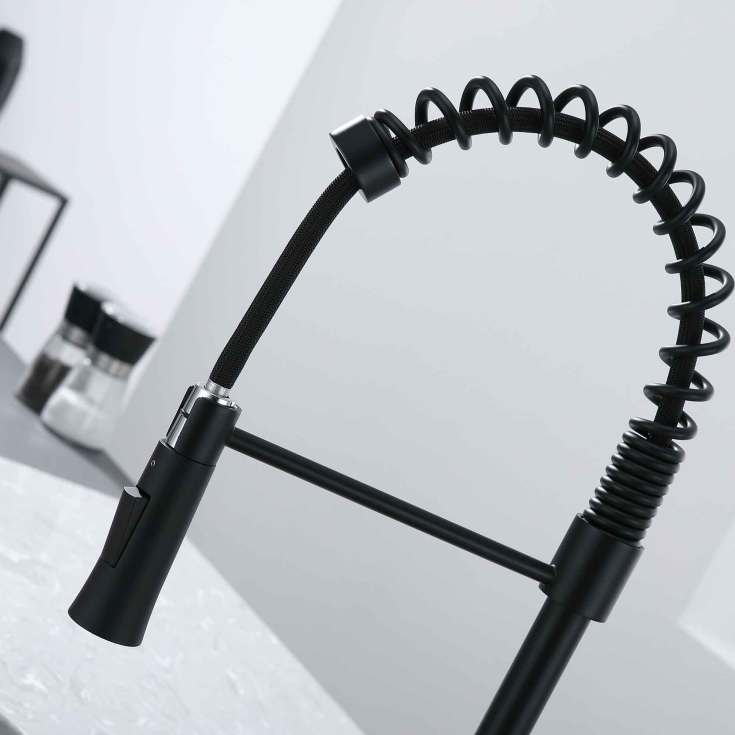 Bathlife Hav kjøkkenarmatur, med avstengning, matt sort