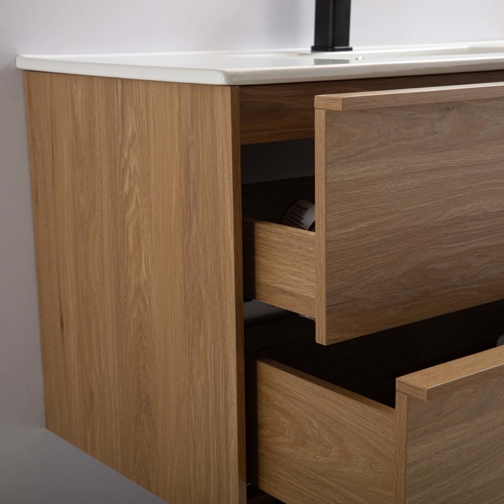 Bathlife Lust Charm møbelpakke, 81x46,5 cm, eik