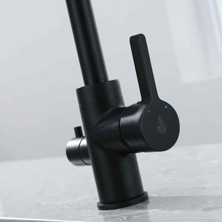 Bathlife Hav kjøkkenarmatur, med avstengning, matt sort