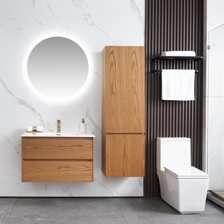 Bathlife Lättsam møbelpakke, 80x50 cm, eik