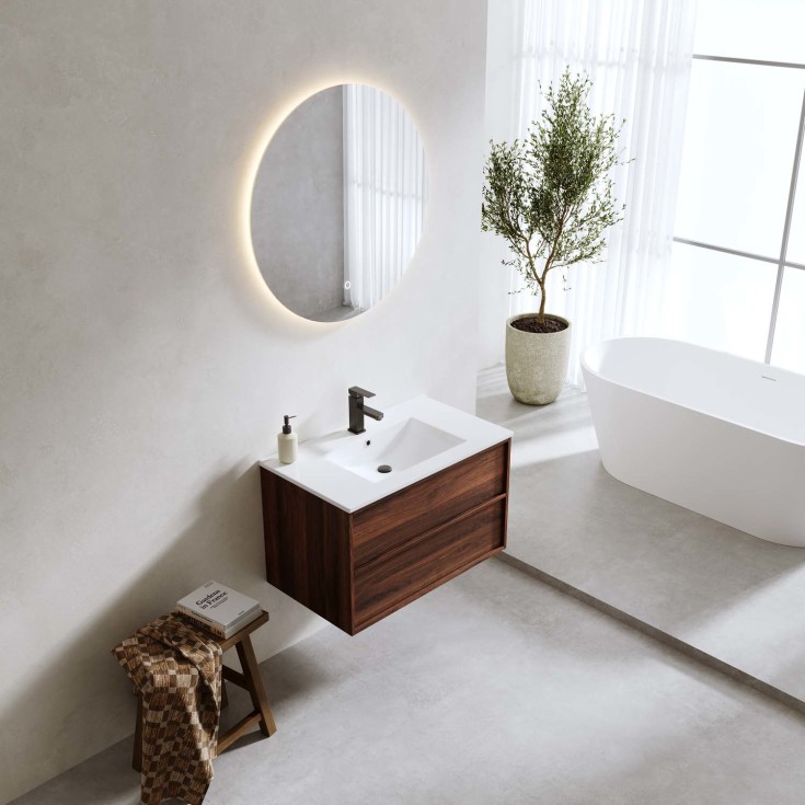 Bathlife Charm servantskap, 81x46 cm, hvit valnøtt