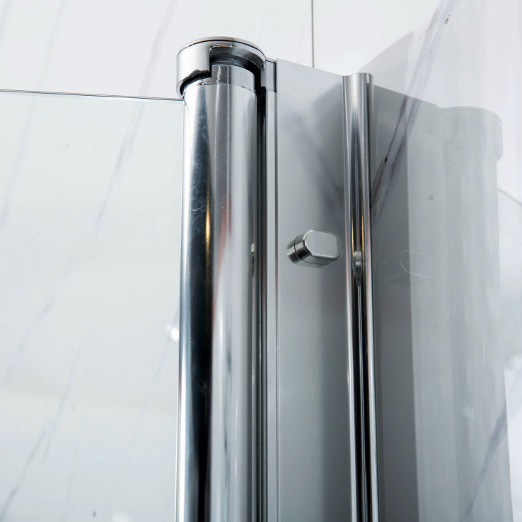 Bathlife Mitt dusjhjørne, 92x77,5 cm, klart glass, aluminium profil