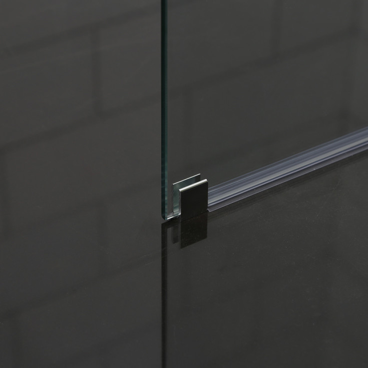 Bathlife Mångsidig dusjvegg, 70 cm, klart glass, krom profil