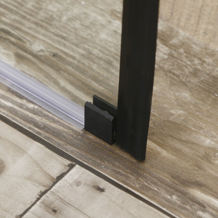 Bathlife Mångsidig dusjvegg, 70 cm, klart glass, sort profil