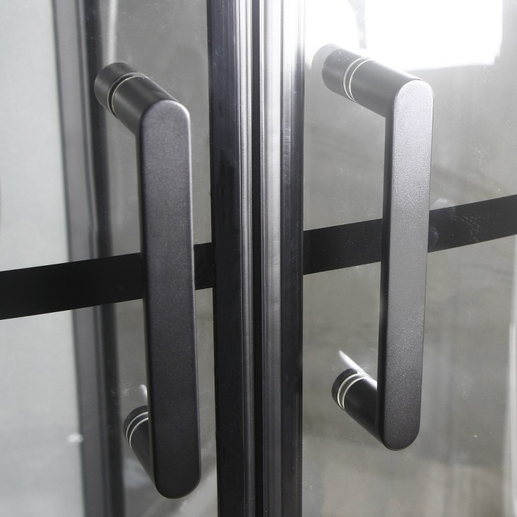 Bathlife Betrakta Dusjkabinett, 90x90 cm, Sort Matt/Klart Glass