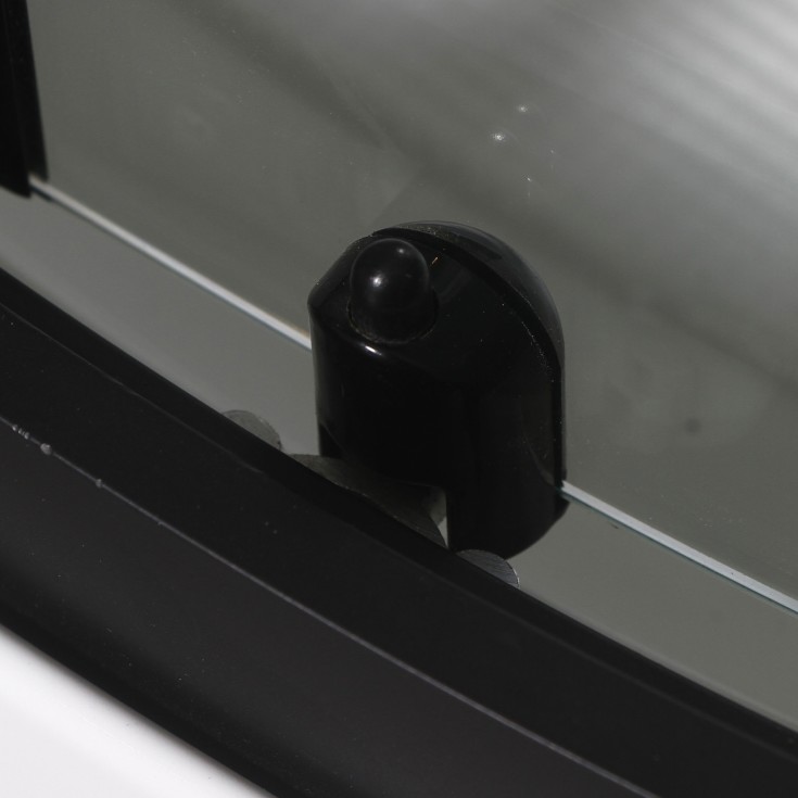 Bathlife Betrakta Dusjkabinett, 80x80 cm, Sort Matt/Klart Glass