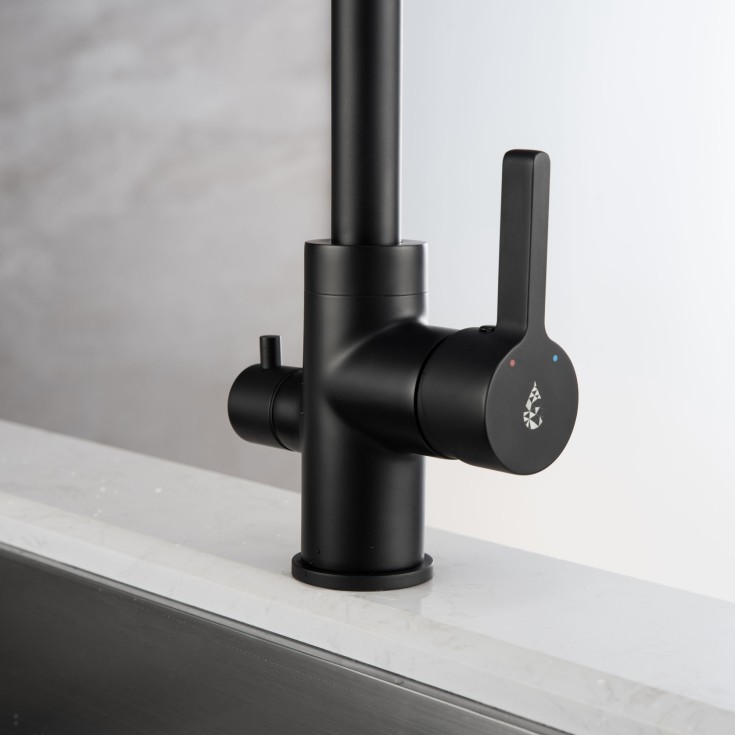 Bathlife Ocean kjøkkenarmatur, med avstengning, matt sort