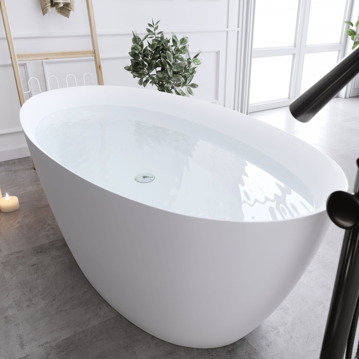 Bathlife Sund badekar, 170x82 cm, hvit