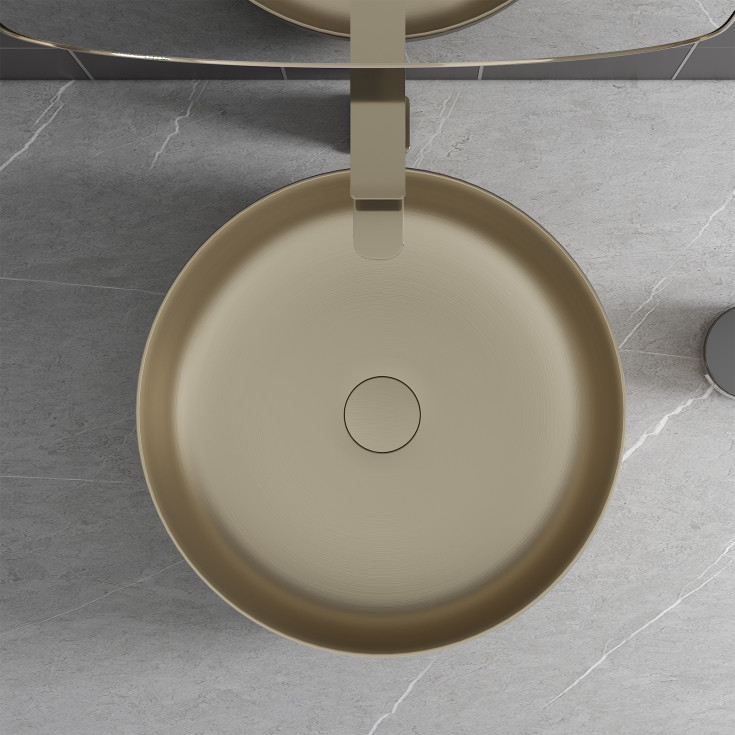 Bathlife Klenod toppmontert servant, Ø40,6 cm, børstet gull