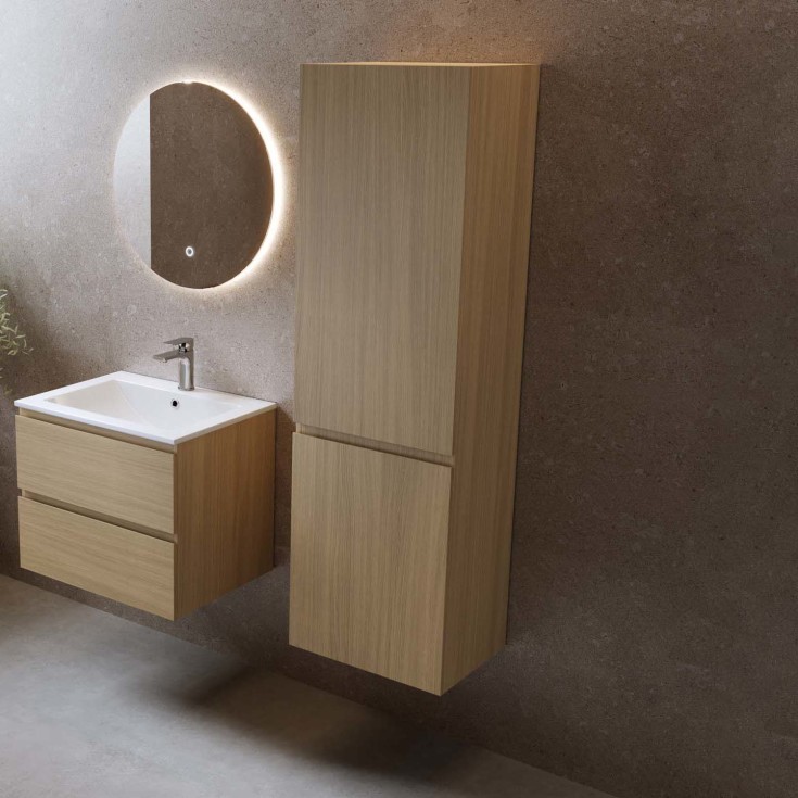 Bathlife Eufori sideskap, 45x150 cm, Lys Eik