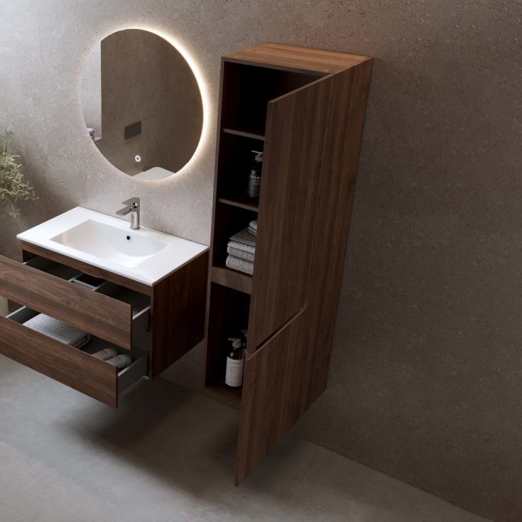 Bathlife Lust Eufori høyskap, 45x150 cm, valnøtt