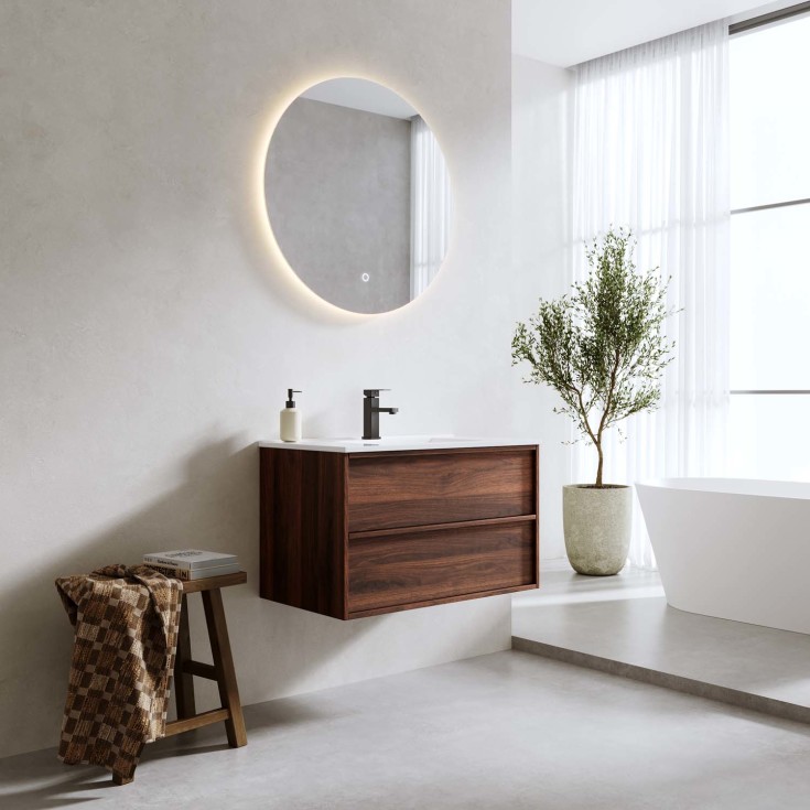 Bathlife Charm servantskap, 81x46 cm, hvit valnøtt