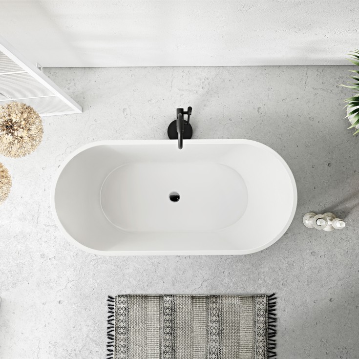 Bathlife Ideal badekar, 160x75 cm, hvit