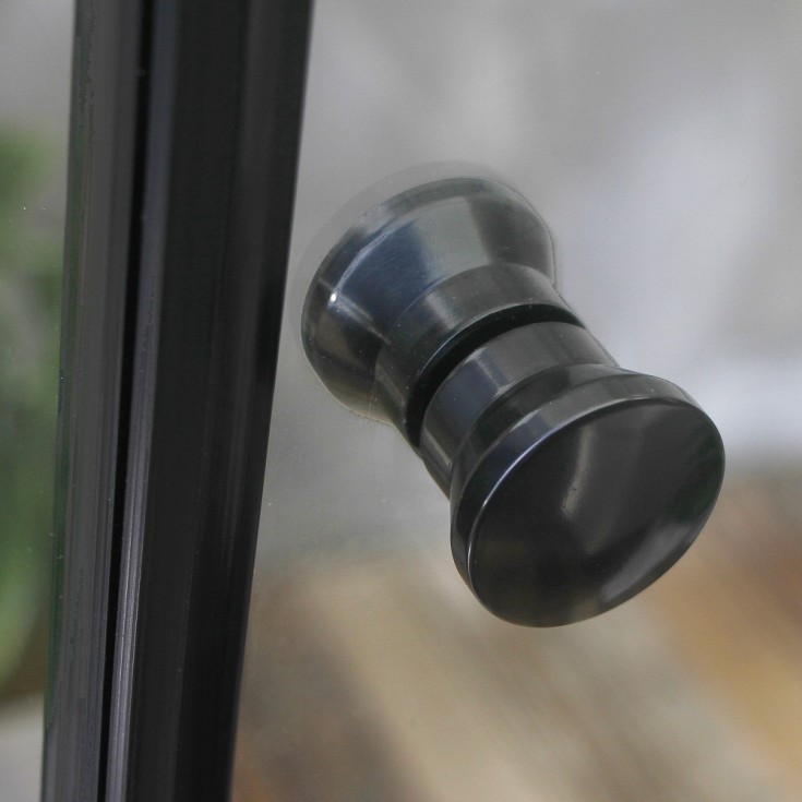 Bathlife Mångsidig dusjhjørne, 90x90 cm, klart glass, sort profil