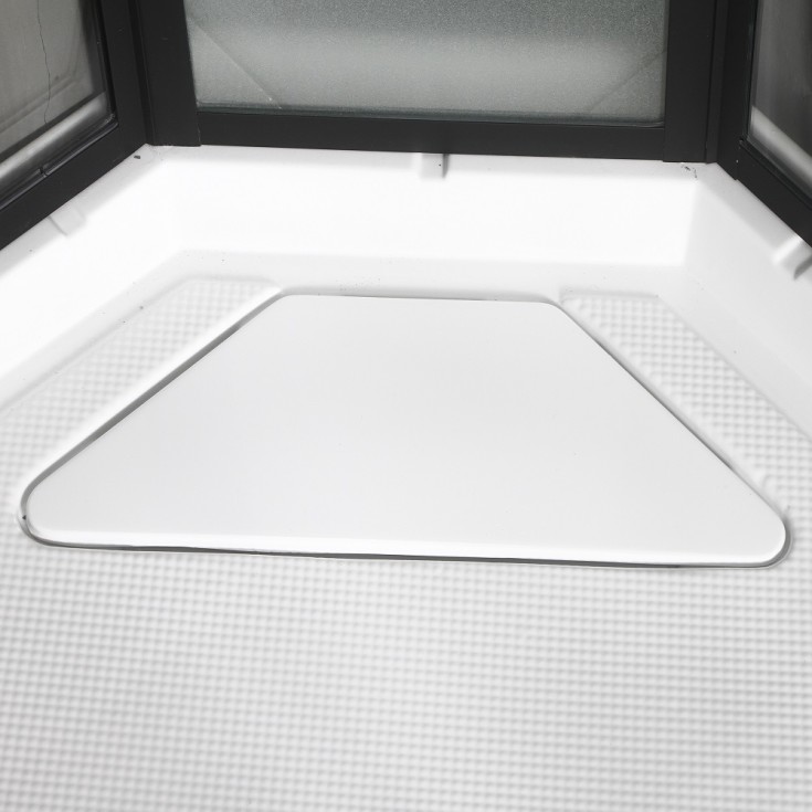 Bathlife Betrakta Dusjkabinett, 90x90 cm, Sort Matt/Klart Glass