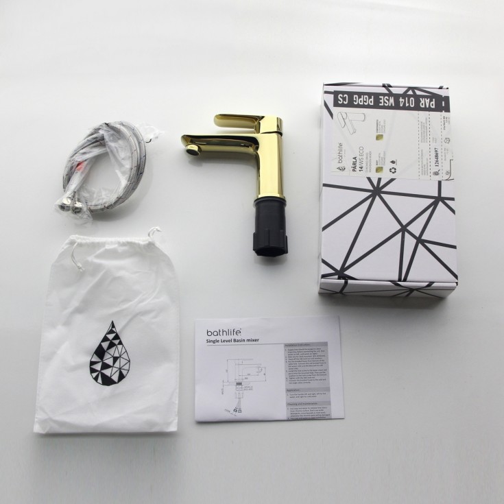 Bathlife Pärla servantbatteri, messing