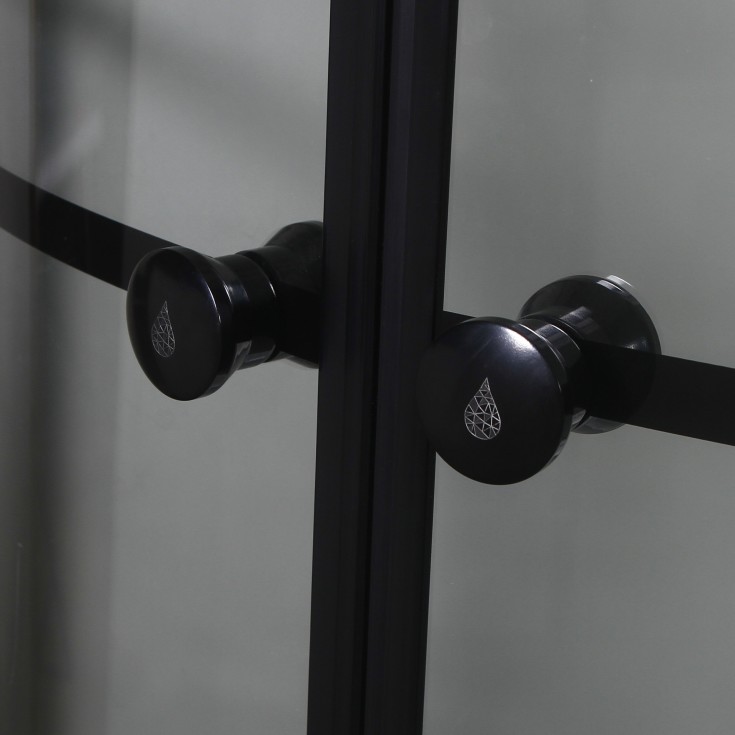 Bathlife Betrakta Dusjkabinett, 80x80 cm, Sort Matt/Klart Glass