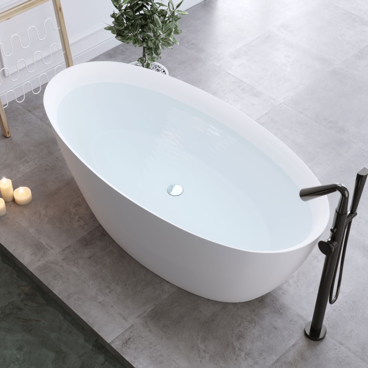 Bathlife Sund badekar, 170x82 cm, hvit