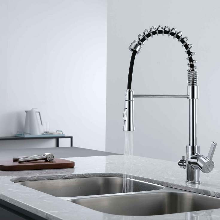 Bathlife Hav kjøkkenarmatur, med avstengning, krom