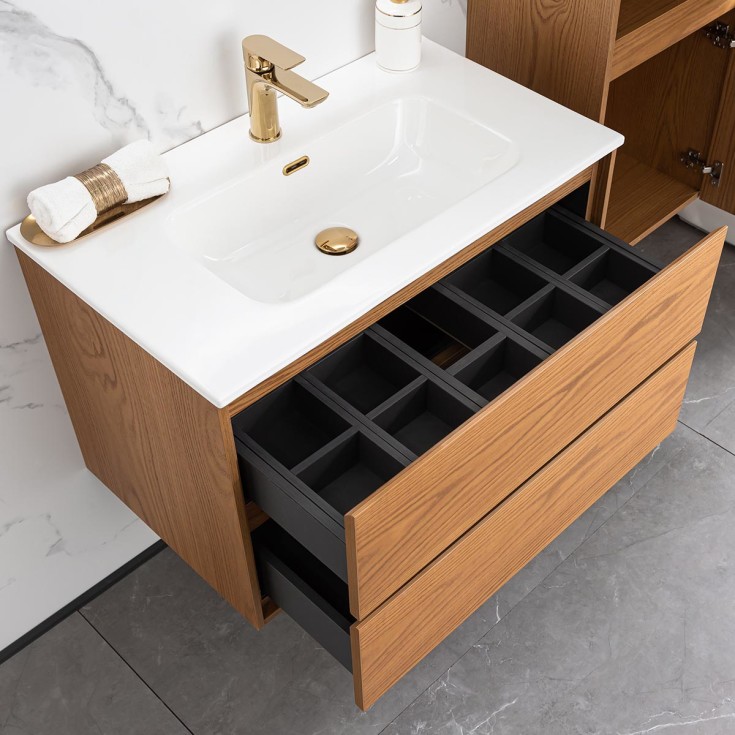 Bathlife Lättsam møbelpakke, 80x50 cm, eik