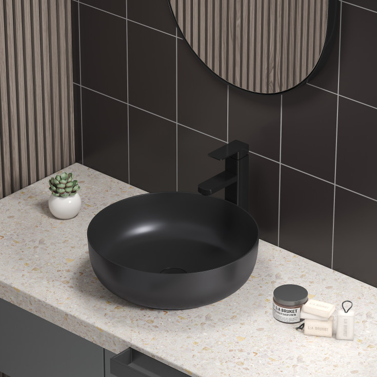 Bathlife Klenod toppmontert servant, Ø40,6 cm, børstet gull