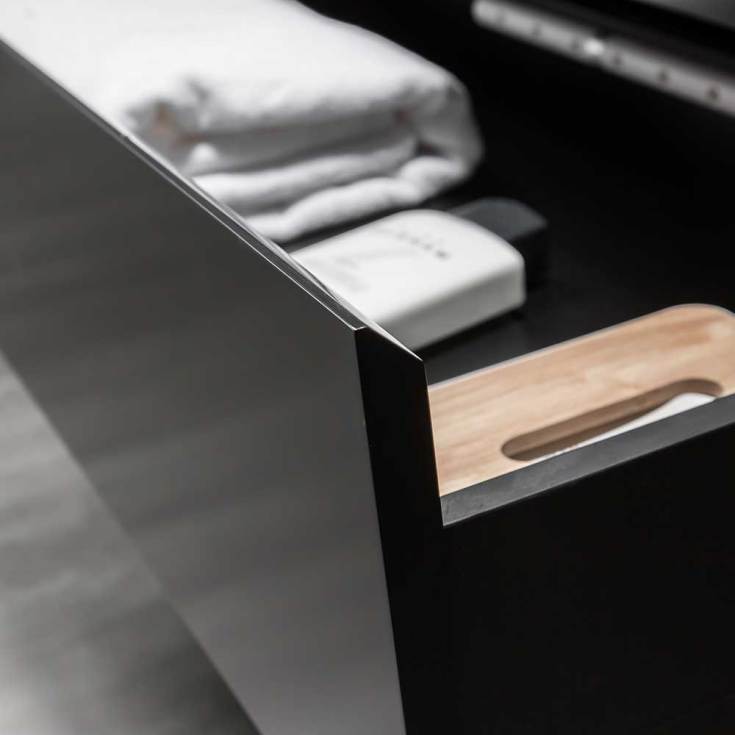 Bathlife Eufori møbelpakke, 100x50 cm, matt svart