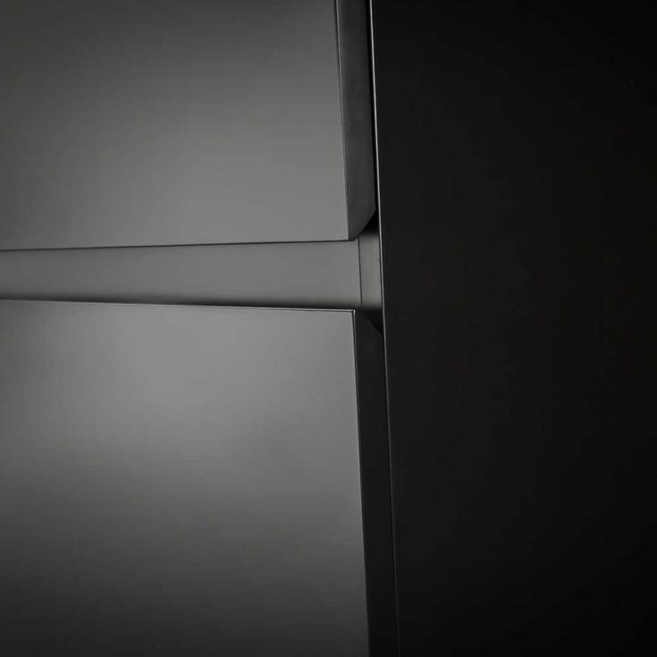 Bathlife Eufori sideskap, 45x150 cm, matt svart